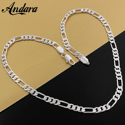 925 Silver Necklace  Men&Women Silver Necklace Fashion